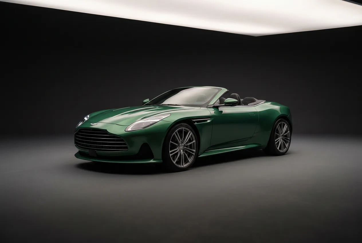 Aston Martin DB12 Volante — front three quarter